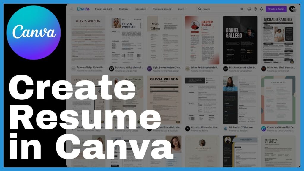 How To Create A Resume In Canva