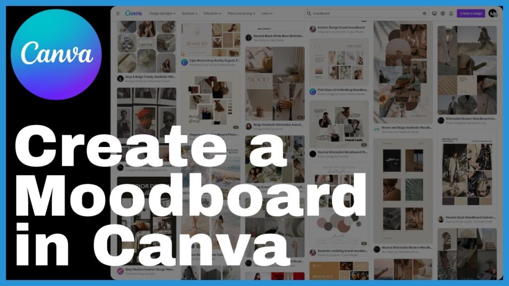 How To Make a Mood or Vision Board In Canva