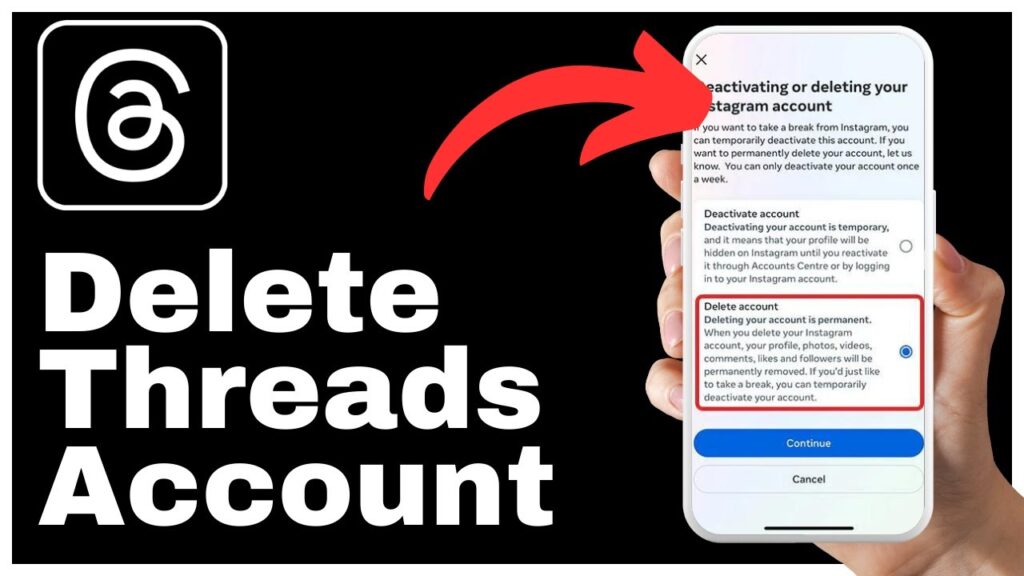 How To Delete Threads Account