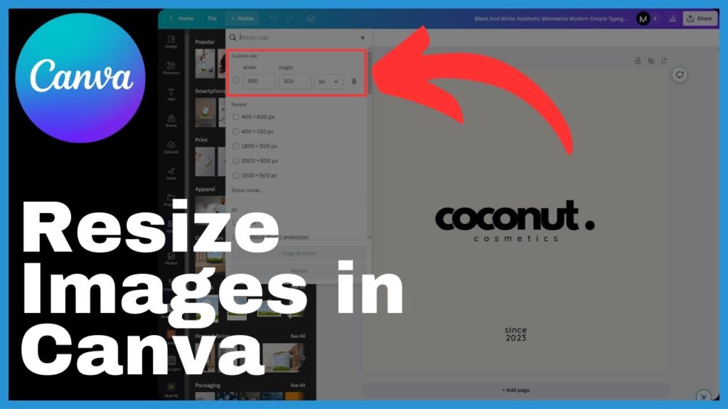 How To Resize Images In Canva