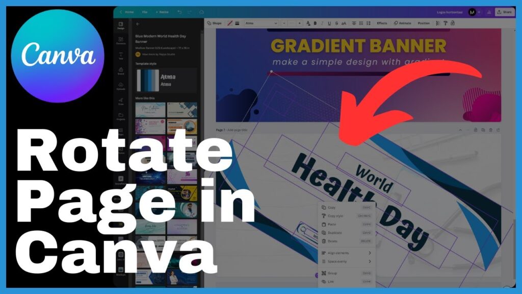 How To Rotate Page In Canva