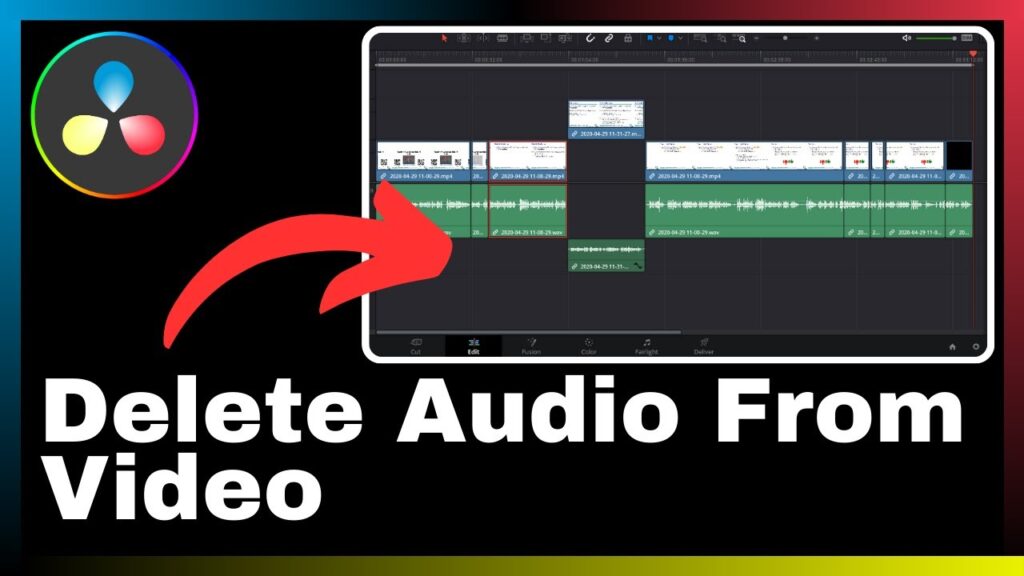 How to Delete Audio From Video in DaVinci Resolve