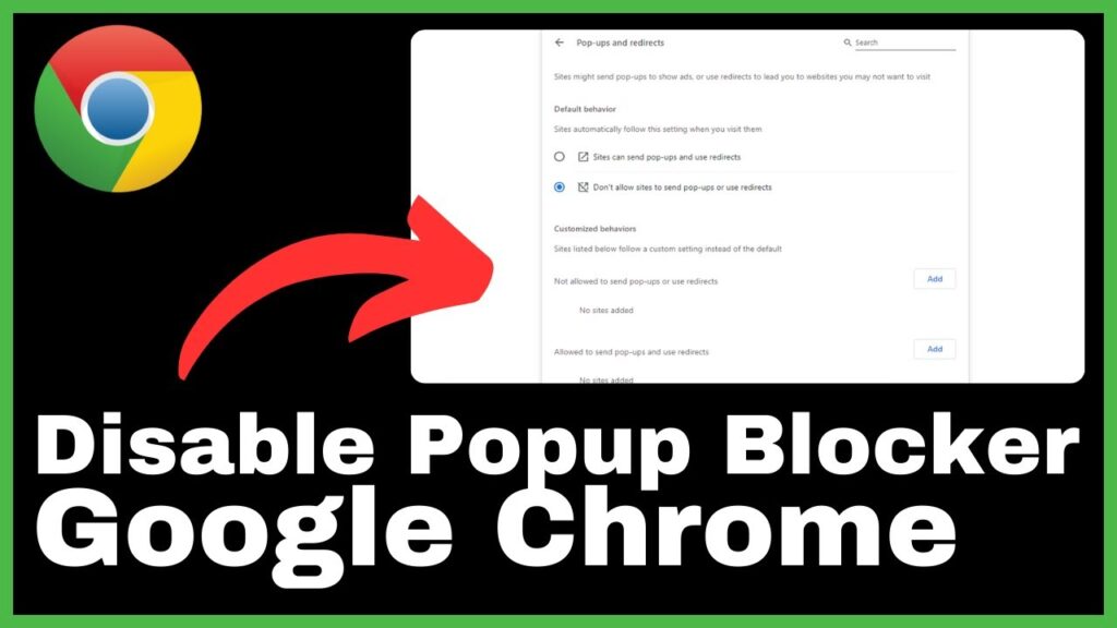 How To Disable Popup Blocker In Google Chrome