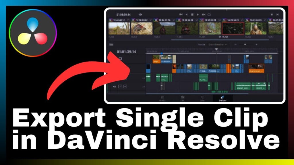 How to Export Single  Clip in DaVinci Resolve