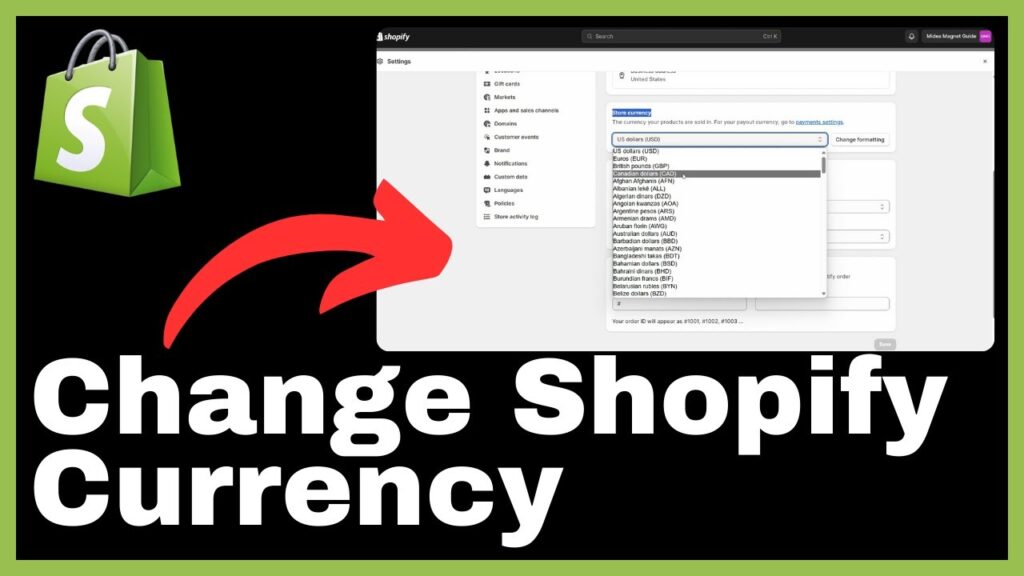 How to Change Currency in Shopify