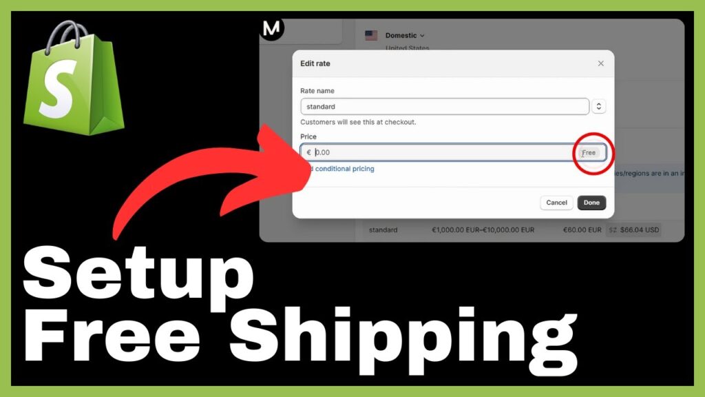 How to Set up Free Shipping on Shopify